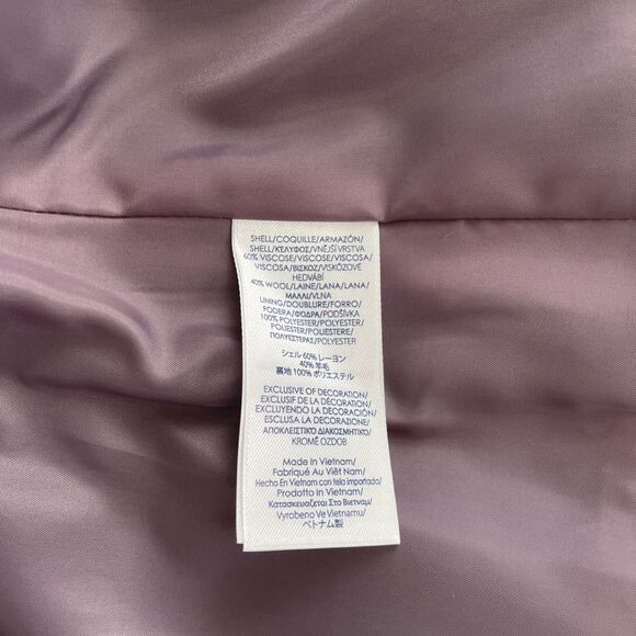 Chaps Wool-Blend Women Blazer Mottled Purple  Blue Tweed Front Pockets NEW 4 - Picture 11 of 12